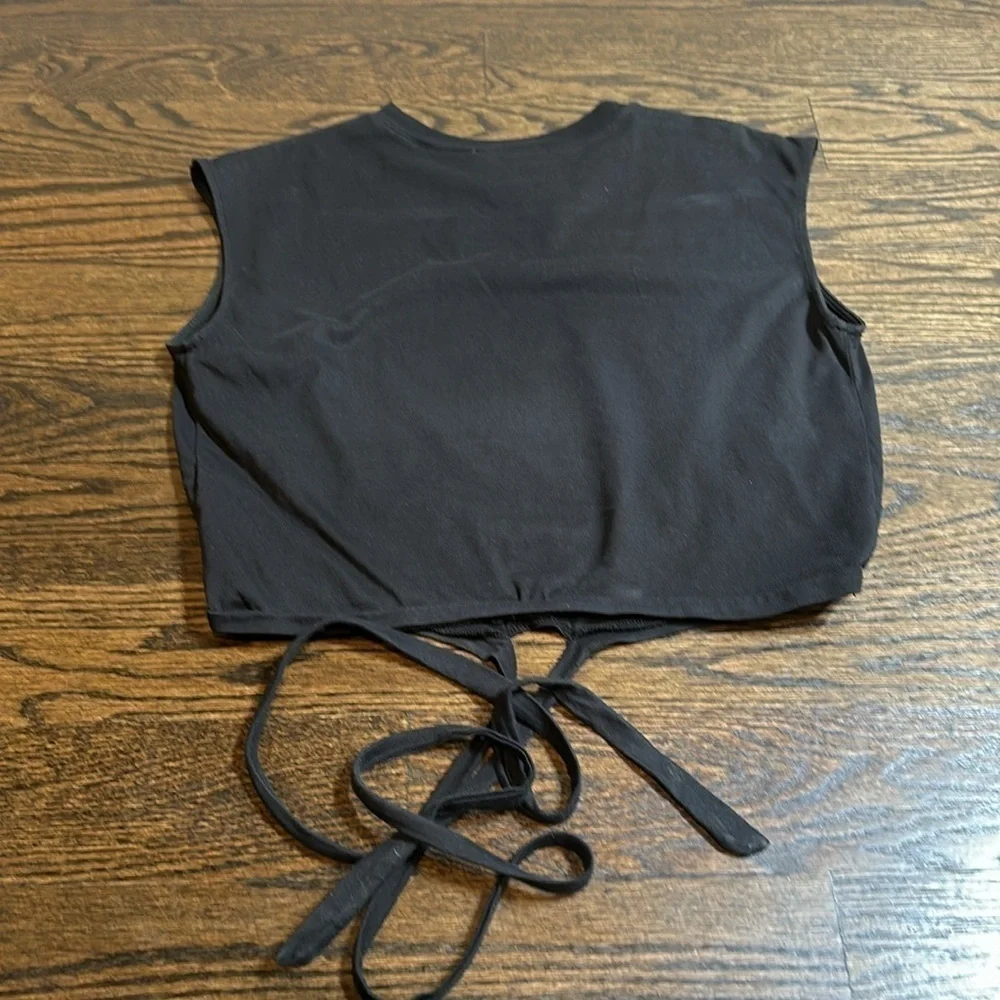 Frame Tie-Waist Cropped Muscle Tee Size XS - Picture 4 of 7
